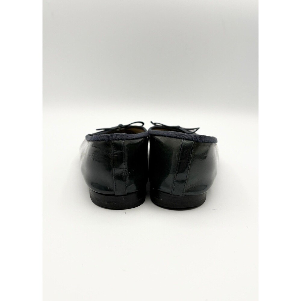 Chanel Blue & Black Patent Leather Ballet Flats Bow Accent Size EU 35.5 - Picture 12 of 16